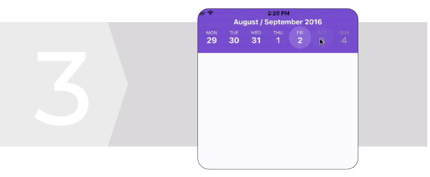 React Native calendar strip