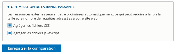 Minification des ressources CSS / JS dans Drupal